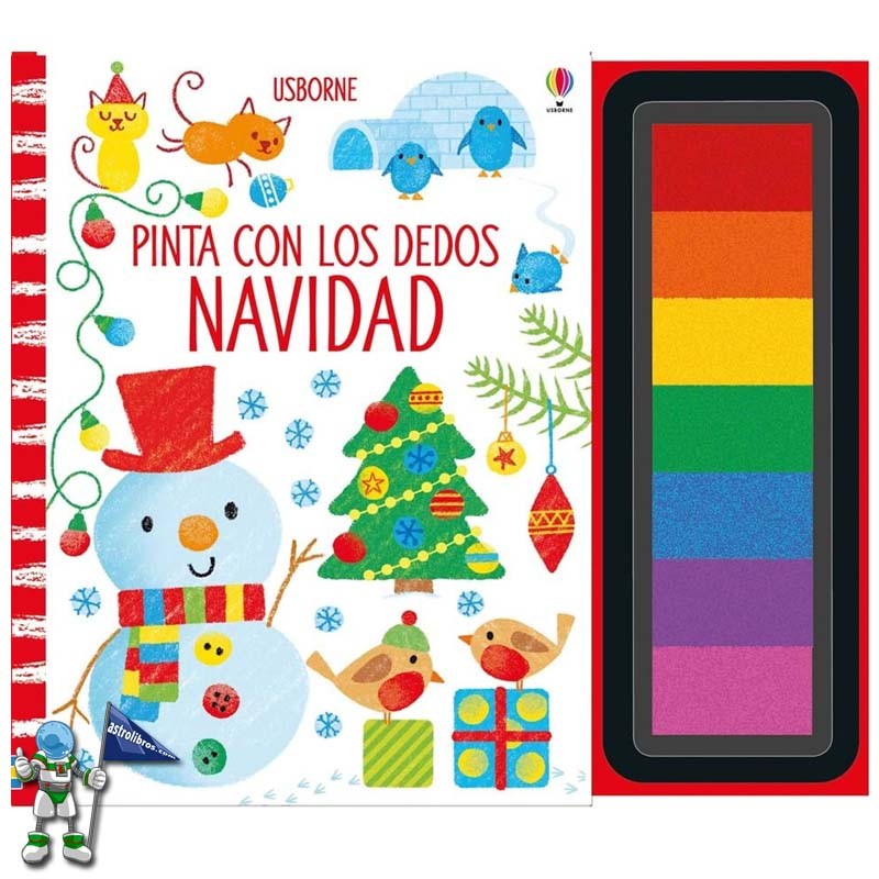 Pinta con los dedos Navidad | Libros de navidad Usborne | Astrolibros librería infantil Vitoria-gasteiz | Librería online
