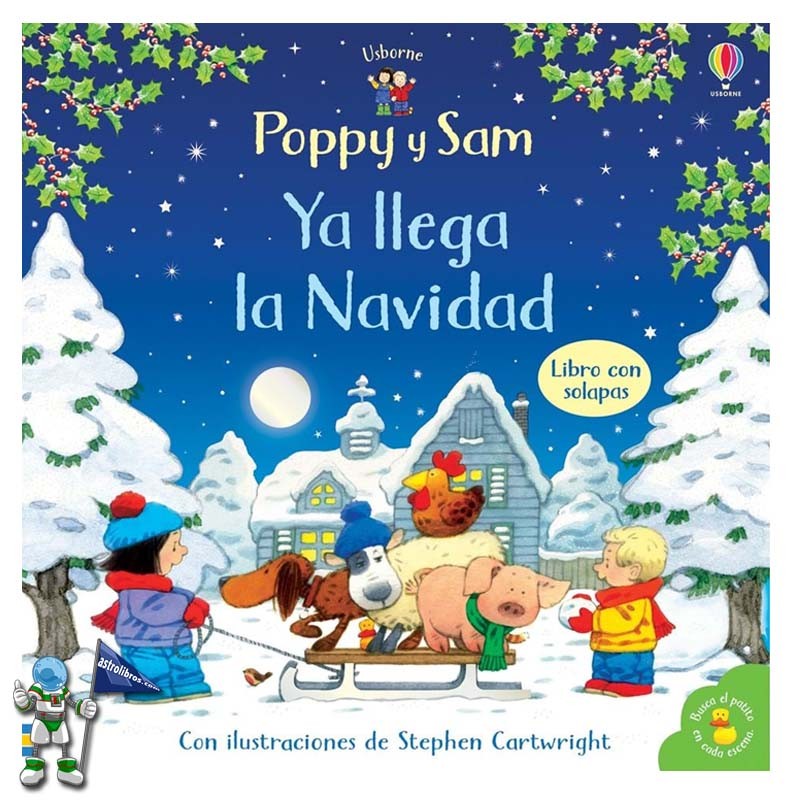 Poppy y Sam, ya llega la Navidad Libro Con Solapas | Libros de navidad Usborne | Astrolibros librería infantil Vitoria-gasteiz | Librería online